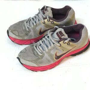 NIKE Womens Pink Gray Running Athletic Shoes